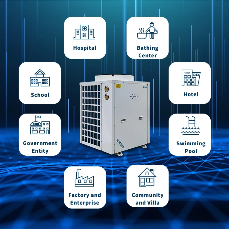 Cheap price high COP fashional design CE CB certificate air source heat pump for hotel