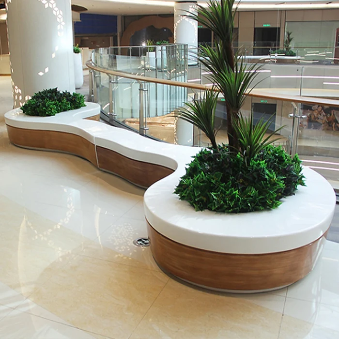 P811 Flower pot planter chair custom furniture modern public waiting area leisure bench garden chair