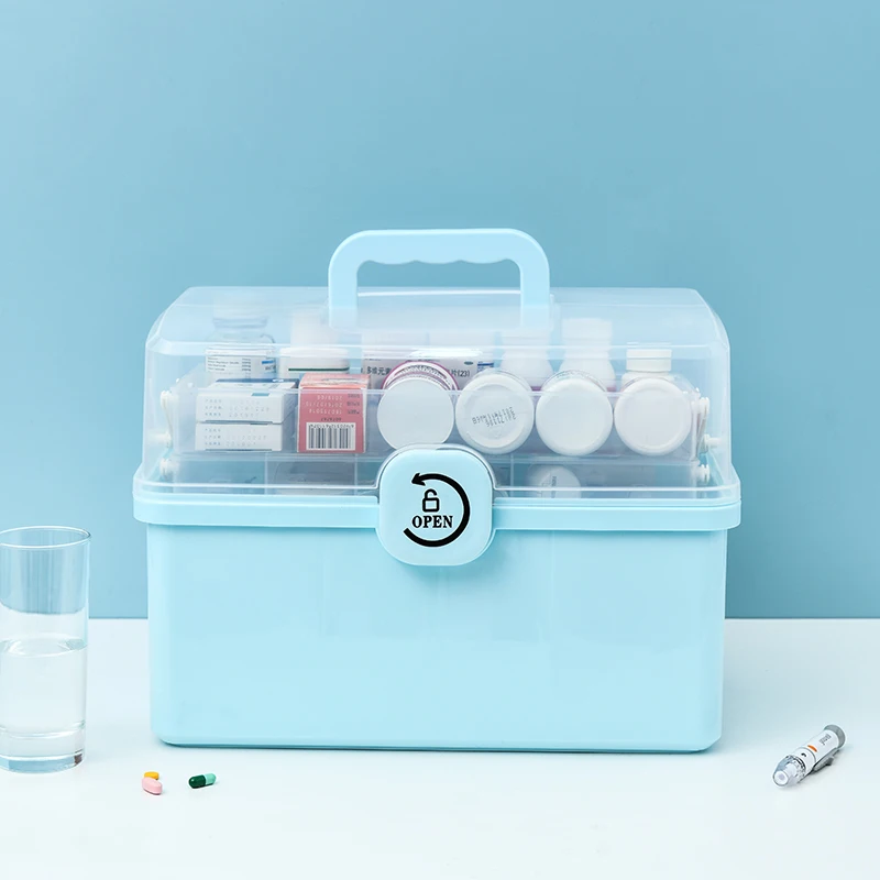 Large household medicine cabinet Medicine storage box Medicine storage box Large capacity emergency medical kit
