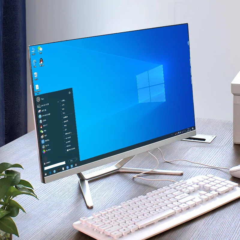 Factory OEM All-in-One Pc Monoblock Core i3 12100 24 Inch DDR4 8GB 512GB SSD All in One Desktop Computer PC with UPS Battery