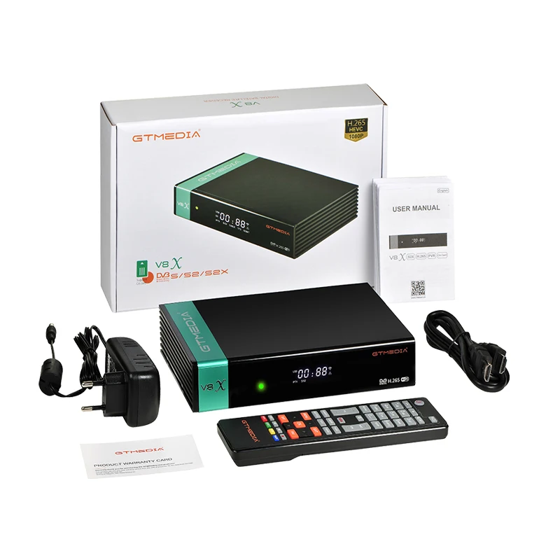  Новейший спутниковый ТВ-приемник GTMEDIA V8X H.265 DVB-S/S2/S2X с разъемом для карт CA поддержка Conax Irdeto Viaccess