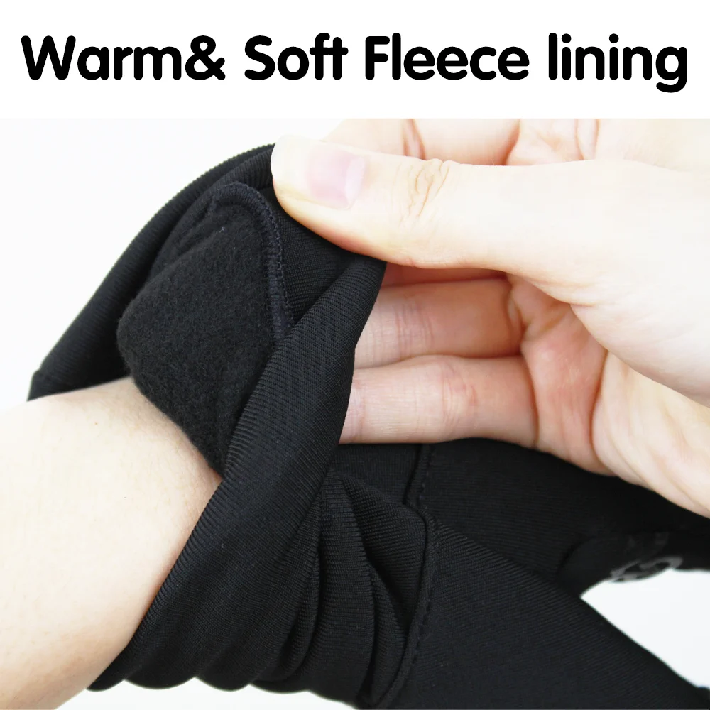 Best Cold Weather Fleece Waterproof Winter Gloves Men Women Touch Screen Thin Warm Gloves for Running Hiking Walking Skiing Snow