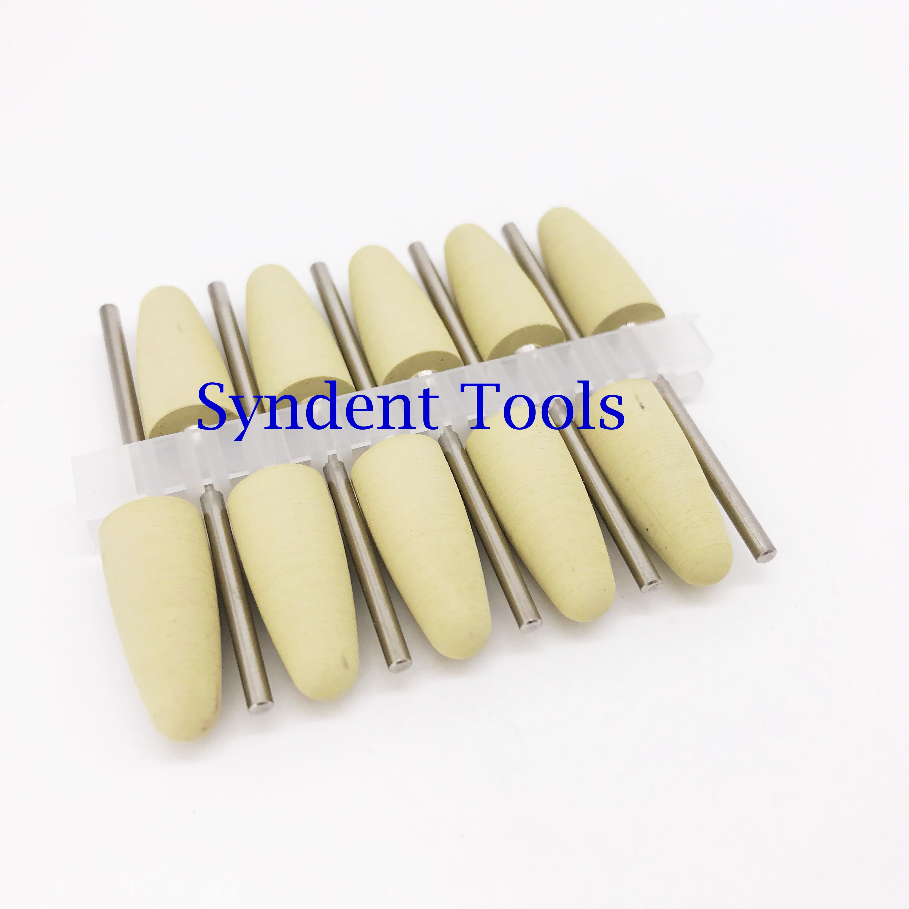 Dental lab podiatry rotary polisher HP silicone rubber bur yellow fine grain