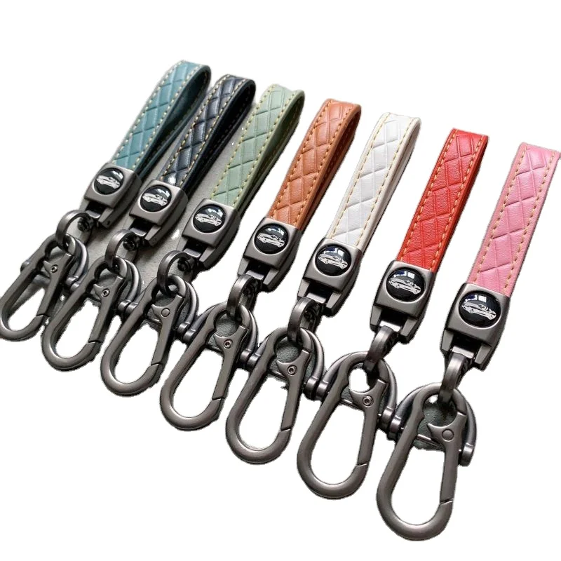 LC910 Customized Personalized Keychains Leather Key Chains Car Brand Turbo Gun Key Holder Ring Metal blanks Sublimation Keychain
