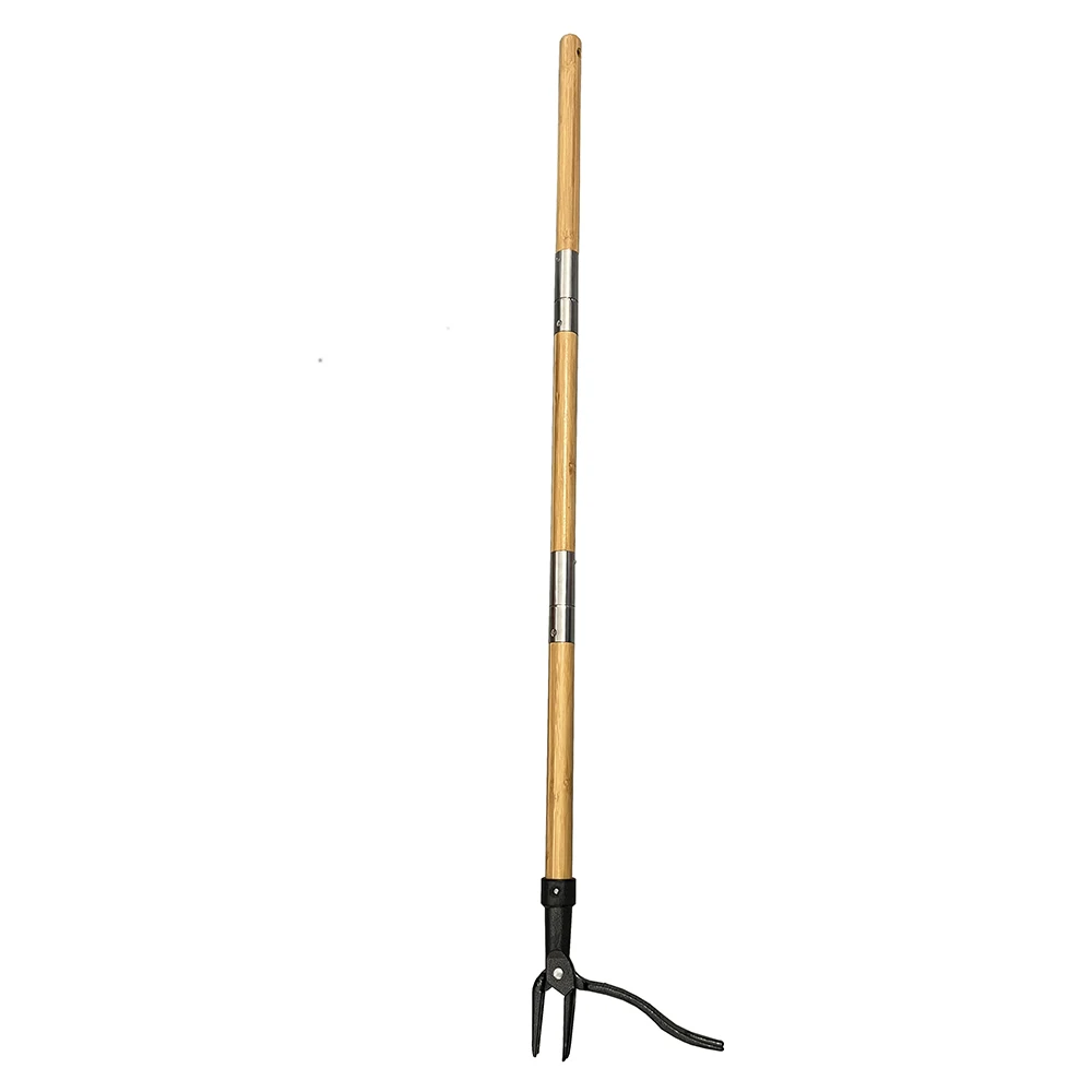 Winslow & Ross three section bamboo rod grass weeder cultivator stand up garden weed puller tool with long handle