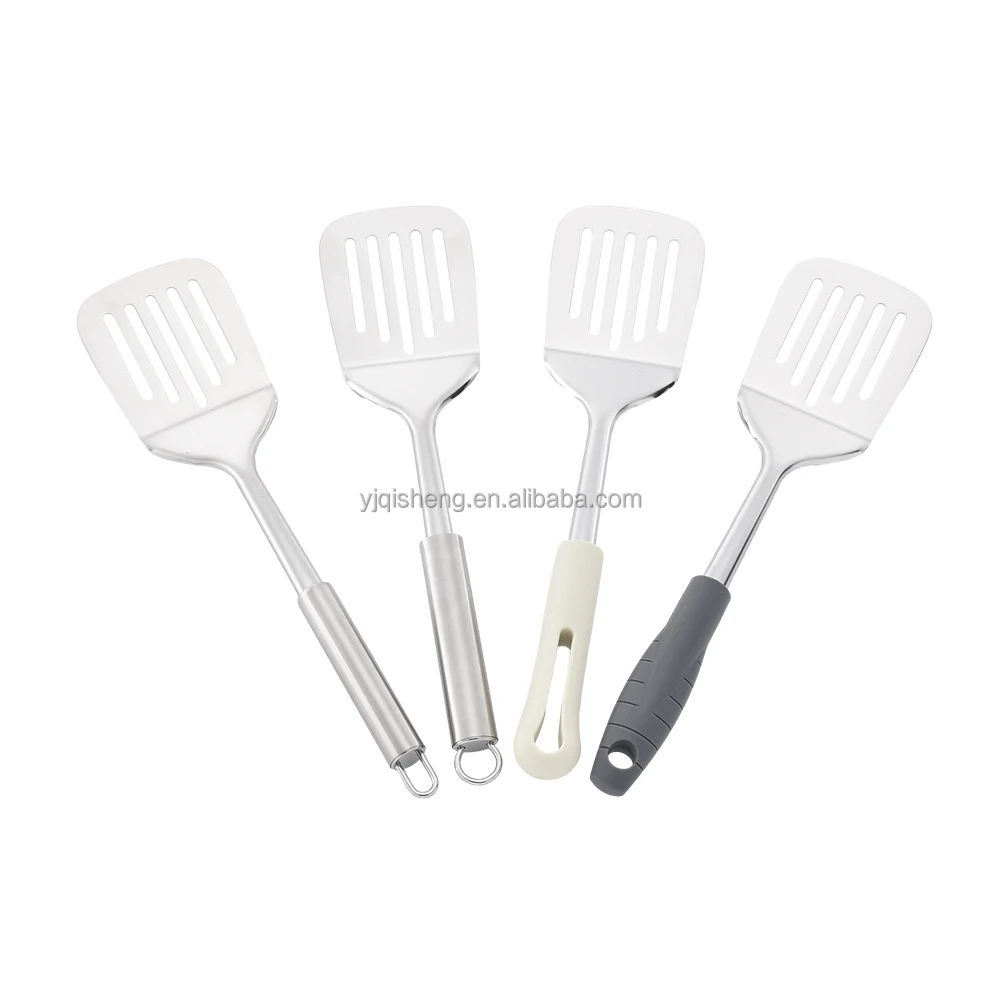 kitchenaid classic s/s slotted turner sets commercial spatula slotted fish turner ladle stainless steel long grill turner