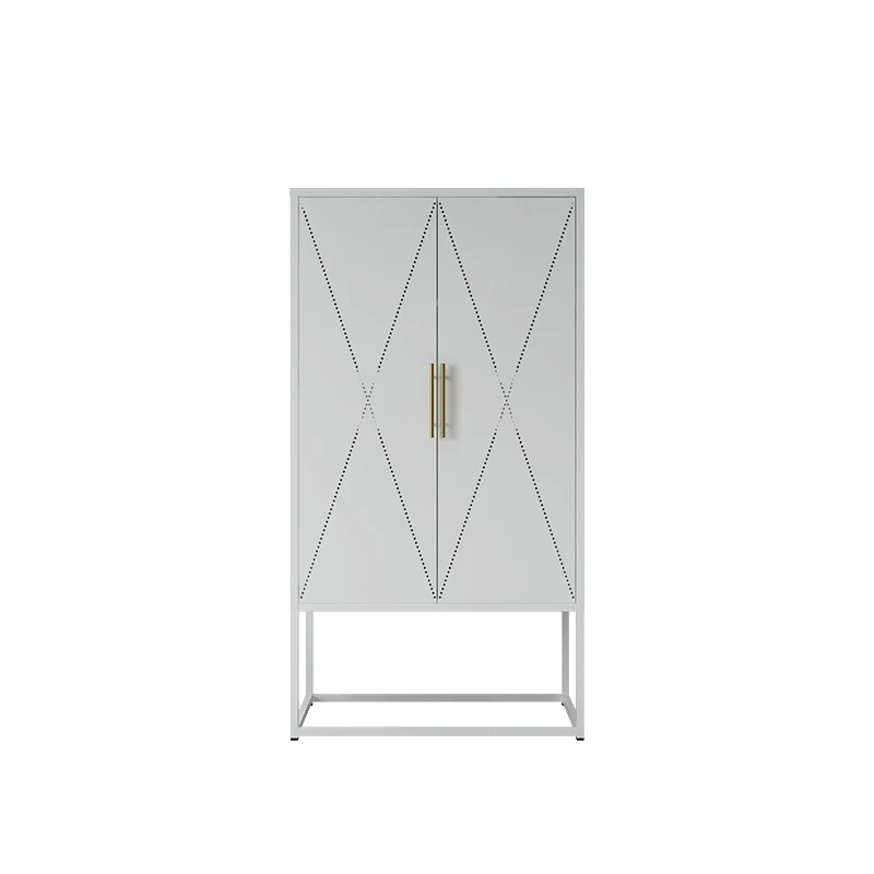 MODERN DESIGN WHITE COLOR DOUBLE DOOR HIGH FOOT CABINET LIVING ROOM FURNITURE FACTORY PRICE CHEAP CABINET