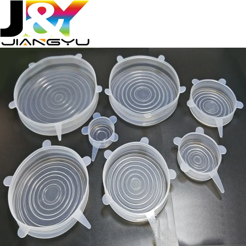 Silicone Stretch Lid Flexible Seal Covers Wrap Reusable and Expandable 7 Pack Various Size With Large XL and Small