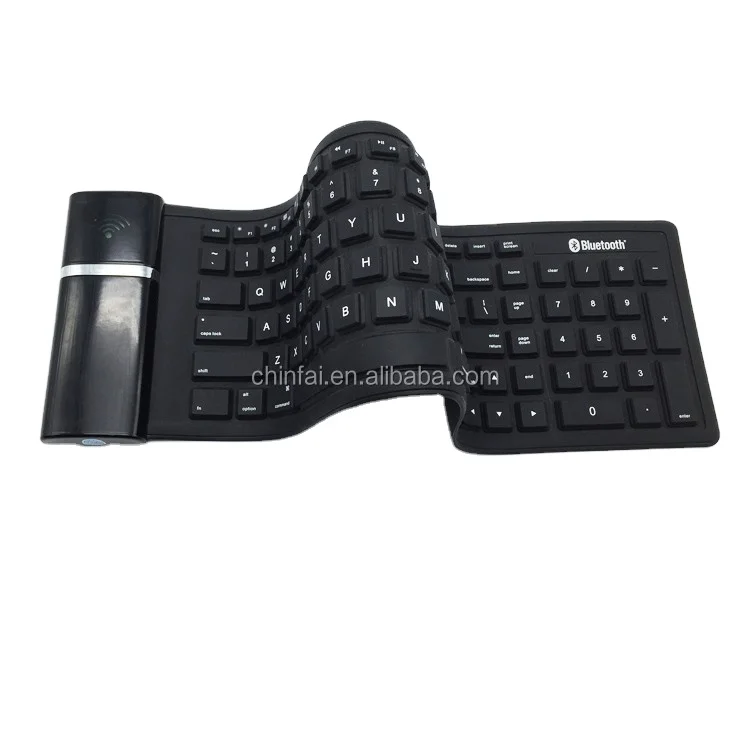 Collapsible Silicone Keyboard Waterproof Soft Supporting Customization Private Design Various Color