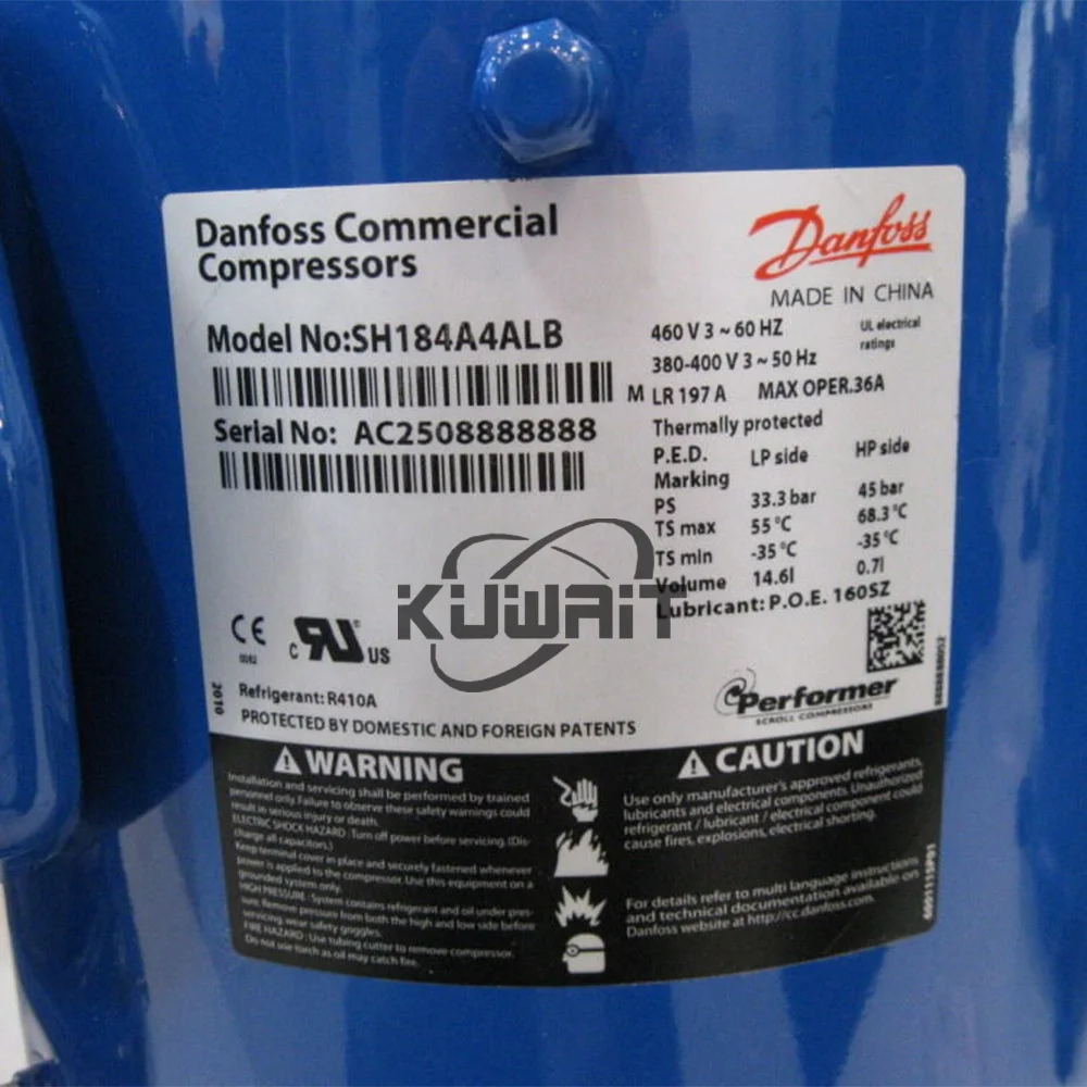 Performer 15HP Compressor SH184A3ALC  SH184A4ALC  SH184A4LLC  SH184A6ALC  SH184A7ALC  SH184A9ALC