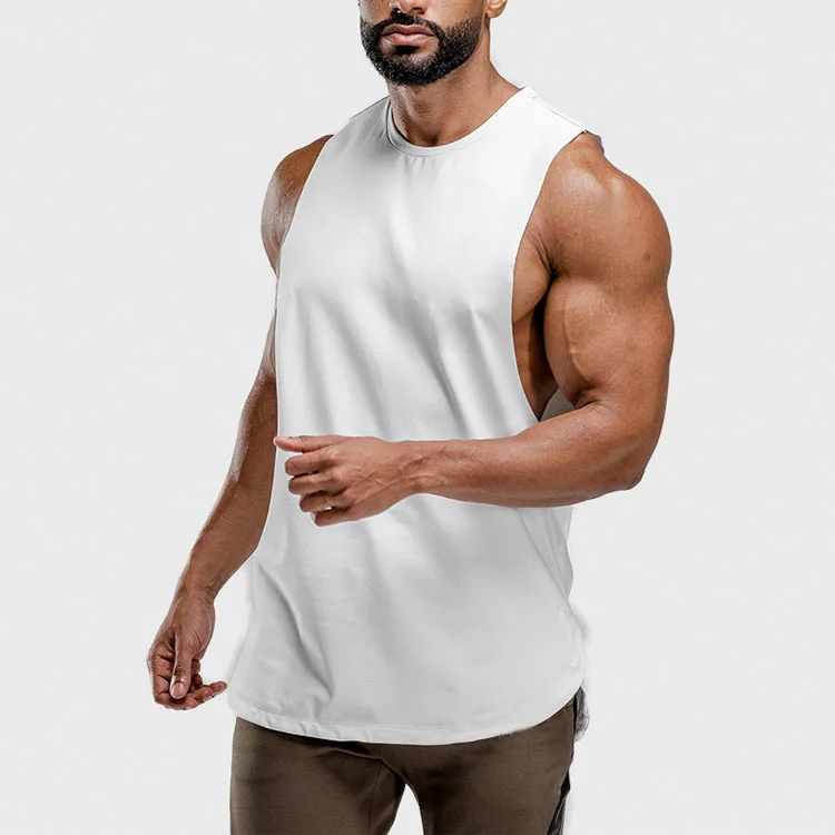 Custom Manufacturer New Design Cotton Comfortable Sleeveless Men Tank Tops Fitness Singlet Bodybuilding Workout Gym Vest