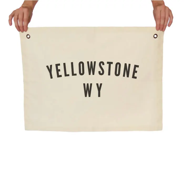 China Manufacturer Top Quality Sublimation Advertising Wall Hanging Decoration Custom Square Canvas Flag Banner With Grommet