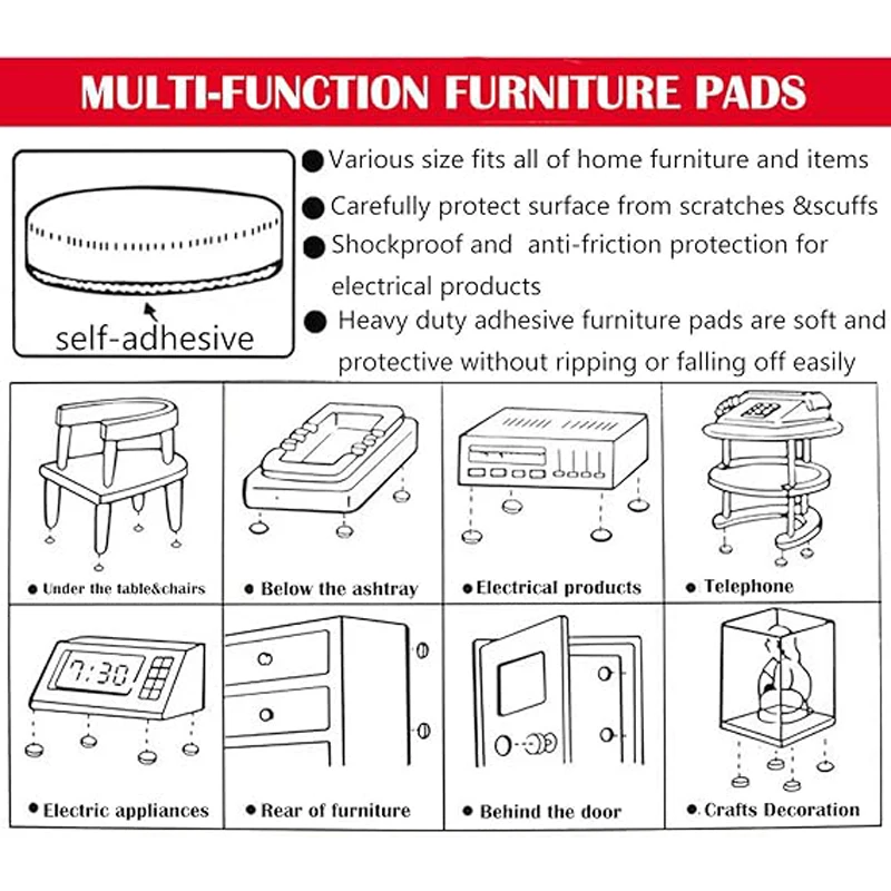 Custom EVA Foam Non Slip Furniture Pads-Premium Furniture Grippers  Silicone Points Surface Keep in Place Furniture Eva dot