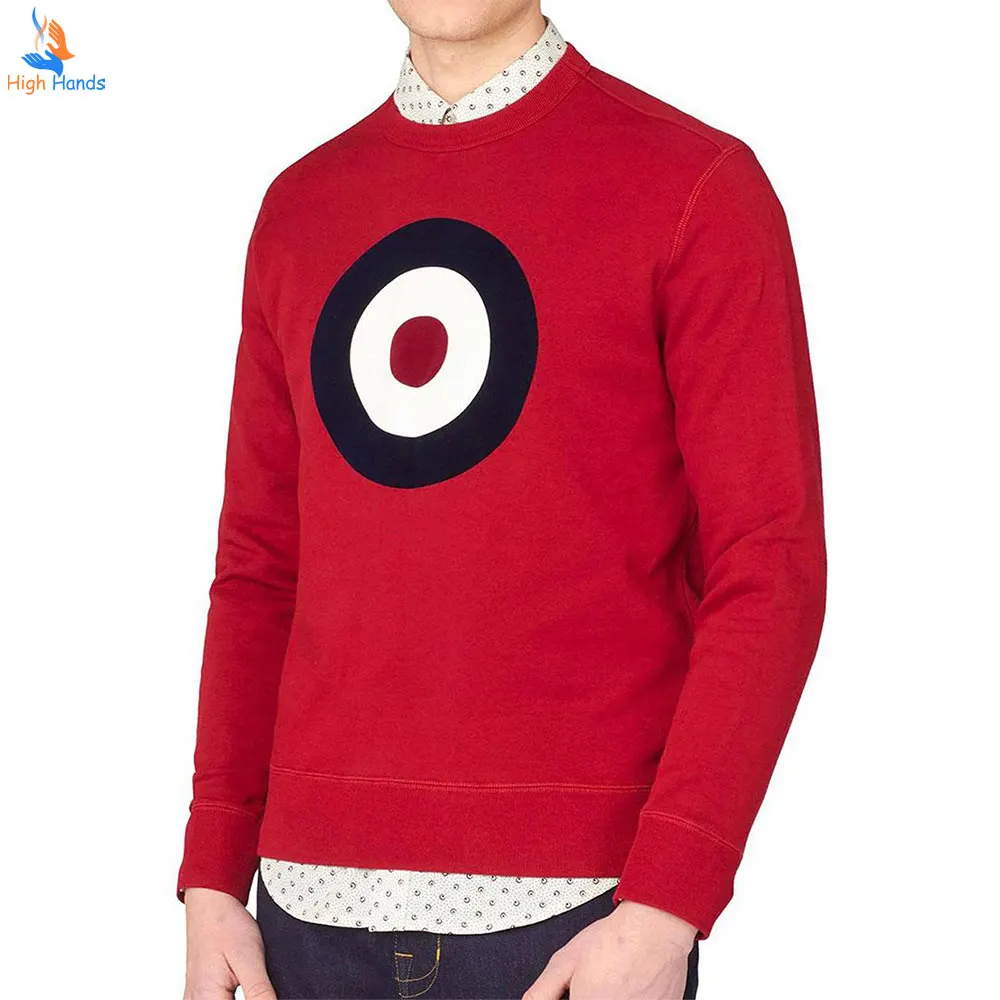  Мужская толстовка с круглым вырезом и принтом по низкой цене