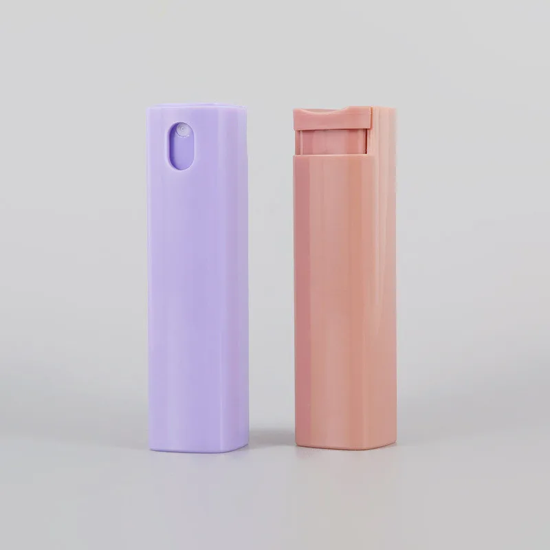 10ml Square Mini Travel Pocket Perfume Atomizer Alcohol Spray Glass Bottle with Plastic Cover Refillable Perfume Bottle