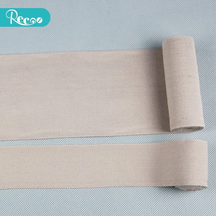 Free samples Manufacturing Medical Breathable Skin Color Cotton High Elastic Bandage for Legs Ankle Knee Tummy Body Compression