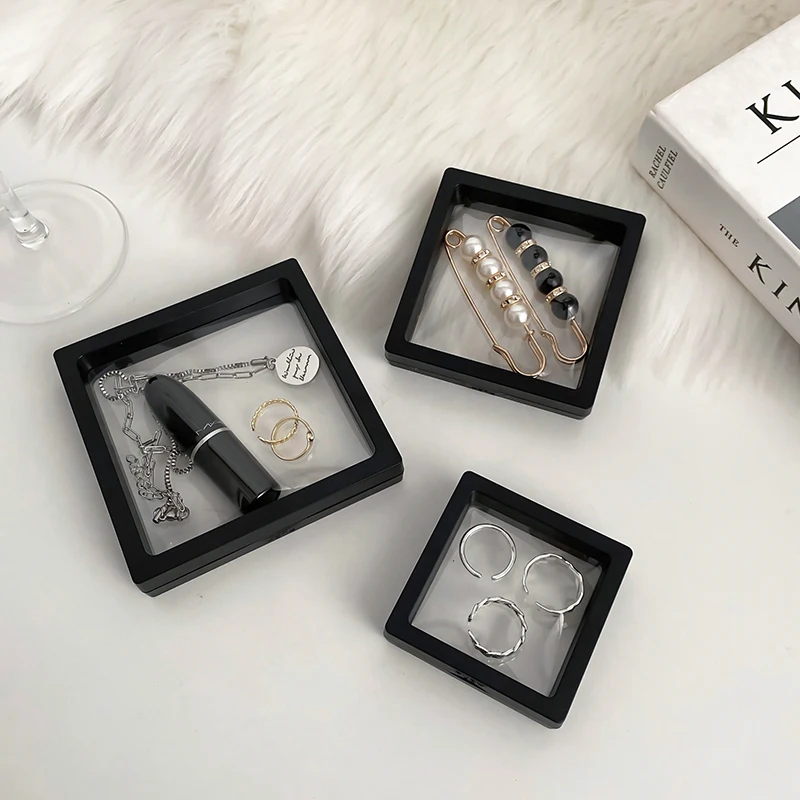 Jewelry storage display box Transparent PE film suspension box anti oxidation sealed packaging box for jewelry