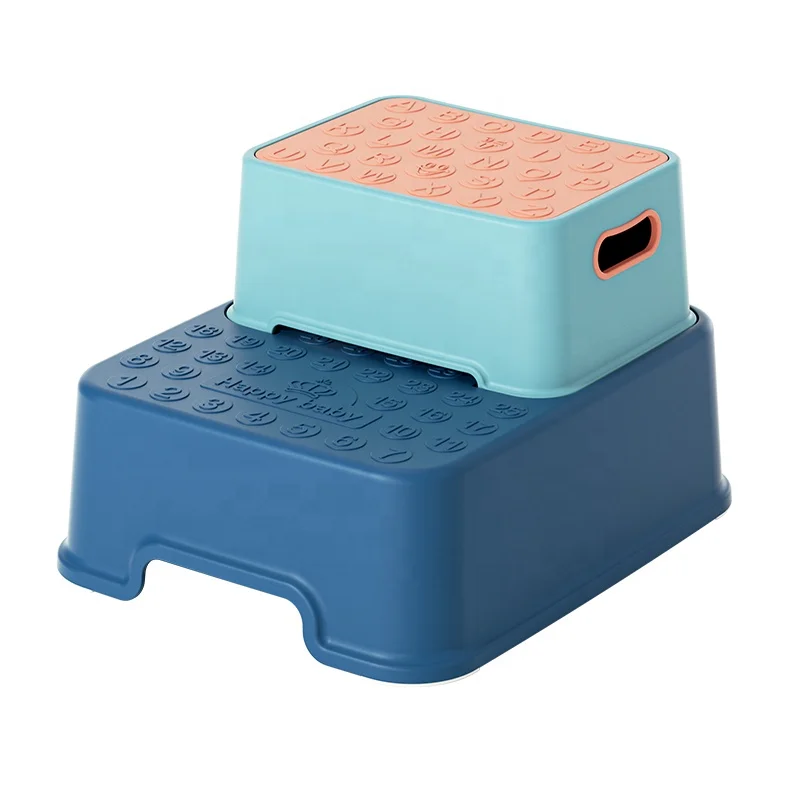 Two Step Stool Removable Colorful Portable Kitchen PP Material Portable Kids Baby Step Stool