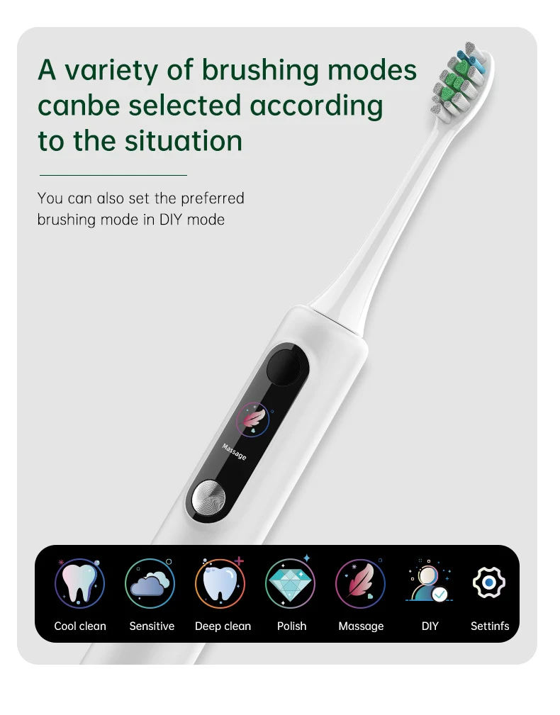 SN-P1 аккумуляторная зубная щетка Baolijie IPX7 5 режимов вибрации