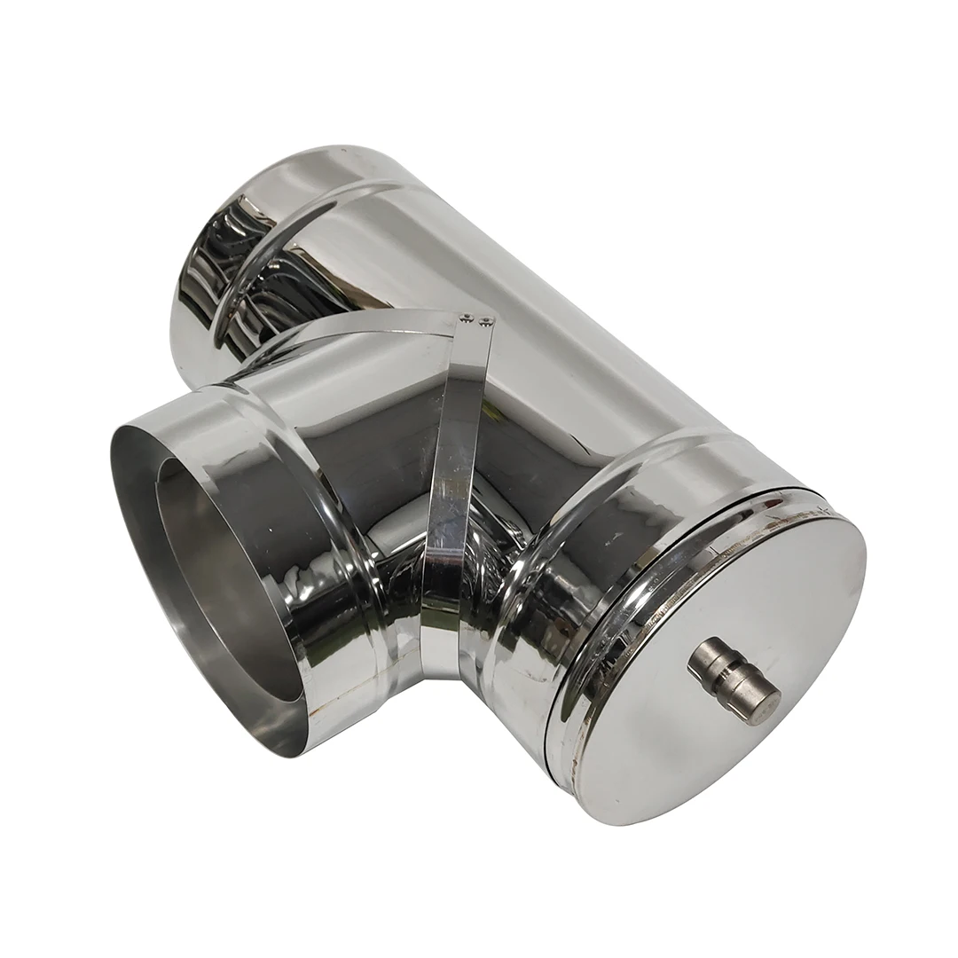 Double Wall Chimney Pipe Wood Stove Chimney Flue Kit