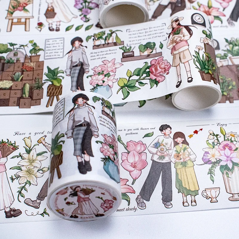 Custom Designs Large Kawaii Anime Washi Tape 50mm*10m Special Oil Washi Tape 7 Days Delivery Scrapbooking Sticker for Journal