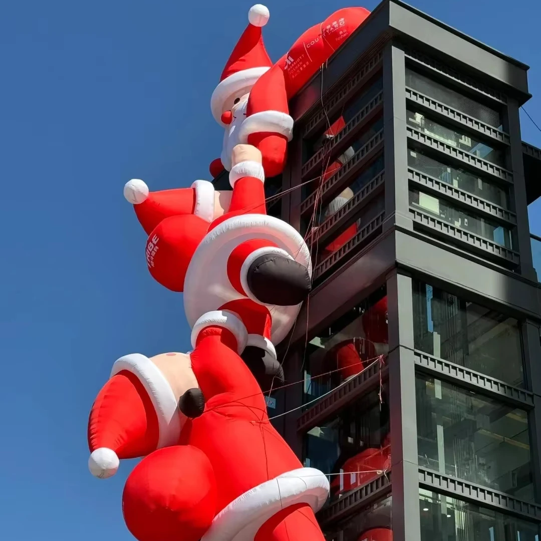 Christmas Inflatable Wall Decoration Cartoon Character Commercial Party Model Feature For Event