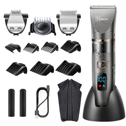 Hatteker 3 In 1 for Men Hair Cutting Kit LED Display Beard Trimmer Hair Clippers