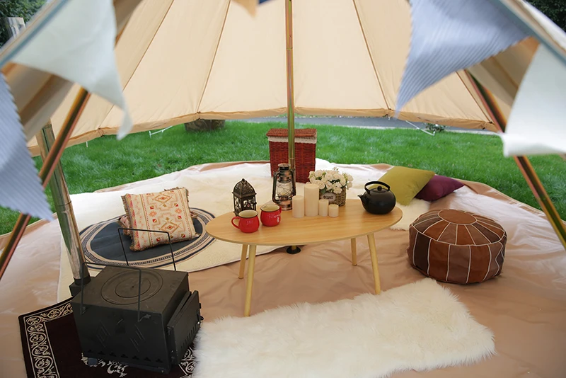 Outdoor 5m bell tent rugs flooring matting footprint tent mat dirt-proof carpet 120gsm-PE