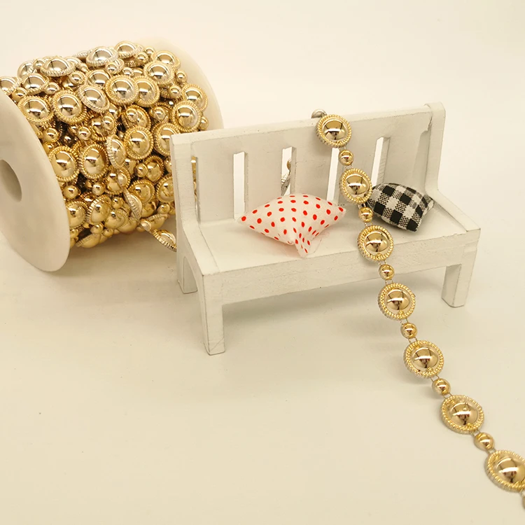 
wholesale gold plated chain with pearl for wedding art 