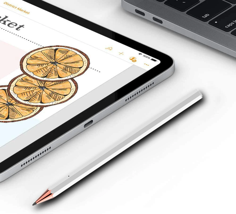 Wholesale octagonal Active Touch Stylus palm rejection magnetic capacitive active touch screen tablet stylus pen