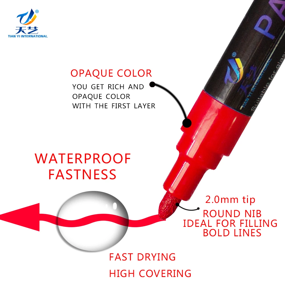 
2019 Promotional Waterproof High-cover Colors Acrylic Paint Markers 
