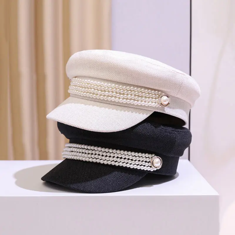 Baker boy Hats 2023 for Men Women Boat Skipper Ship Costume Hat adjustable Cap Marine Admiral Hats