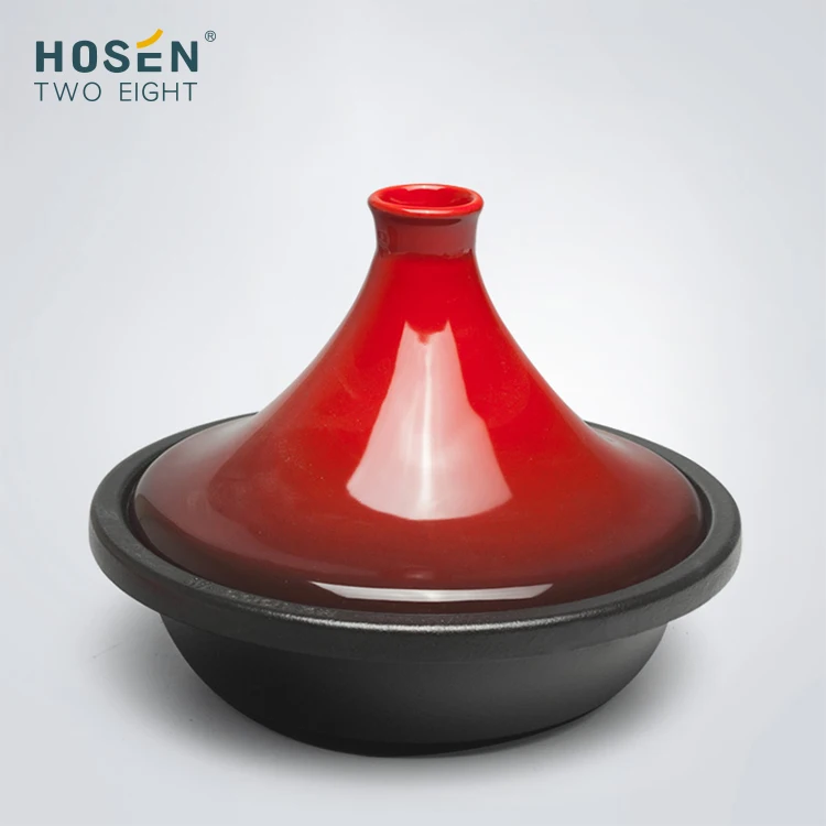 Factory Wholesale Cast Iron Enamel Moroccan Tajine Pot Cookware Dish Pot Hot Pots & Pans Set