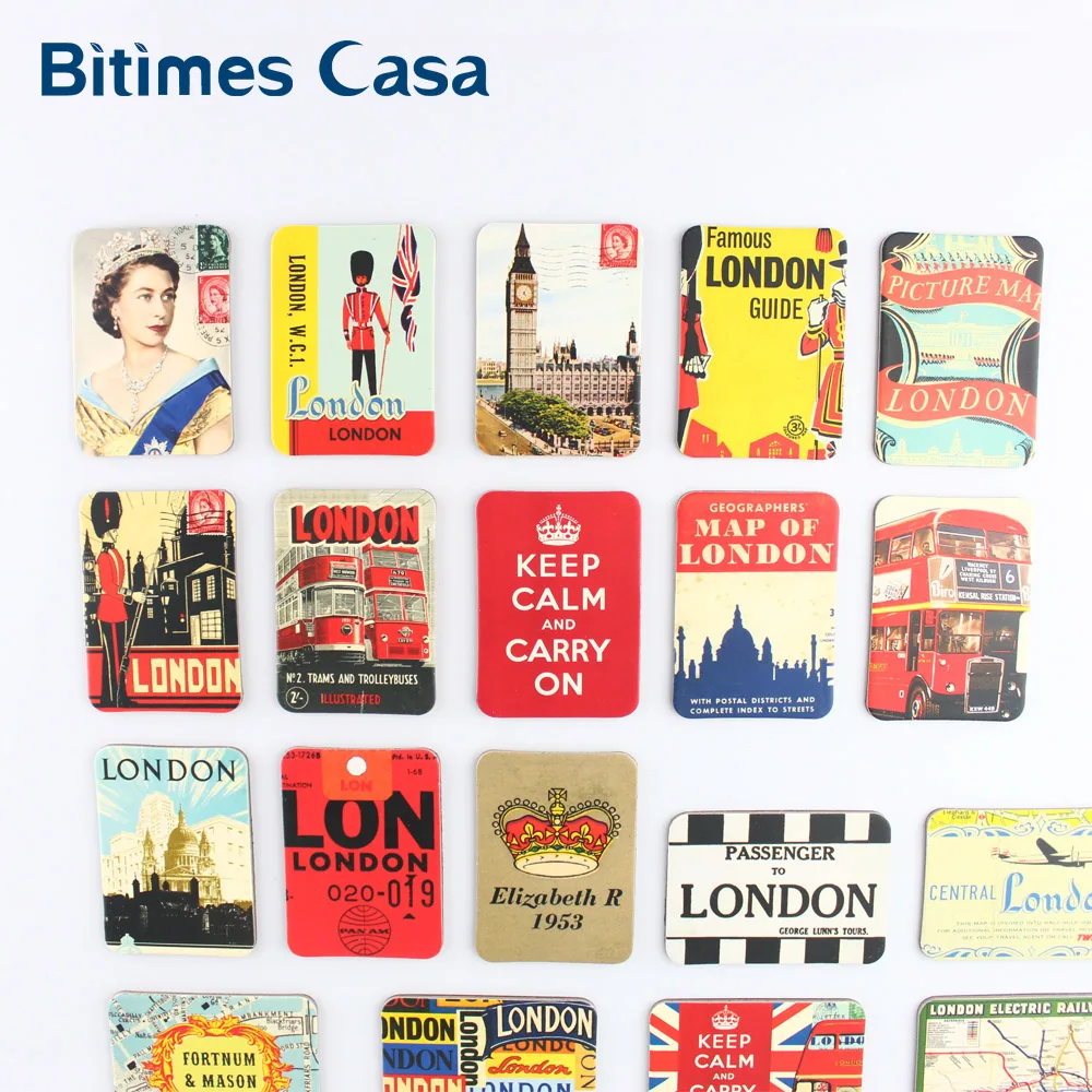 Wholesale Vintage World-famous City Tourist Souvenir Refrigerator Fridge Magnets For Paris New York London Home Decoration