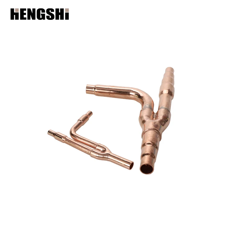 Hengshi Air condition fitting copper pipes y tube for HITACHI E-52SN 102SN 162SN 242SN 302SN Refrigerant Branch Piping