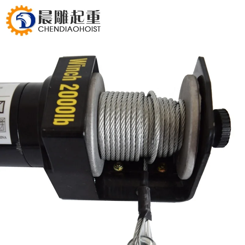 Portable 3000lb mini 12v 12 volt 24v car boat anchor motor Electric Winch