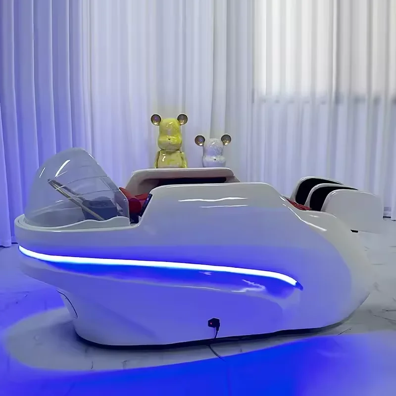 Customized Hair Salon Furniture Electric Beauty Salon Hair Shampoo Massage Washing Chair with Bowl