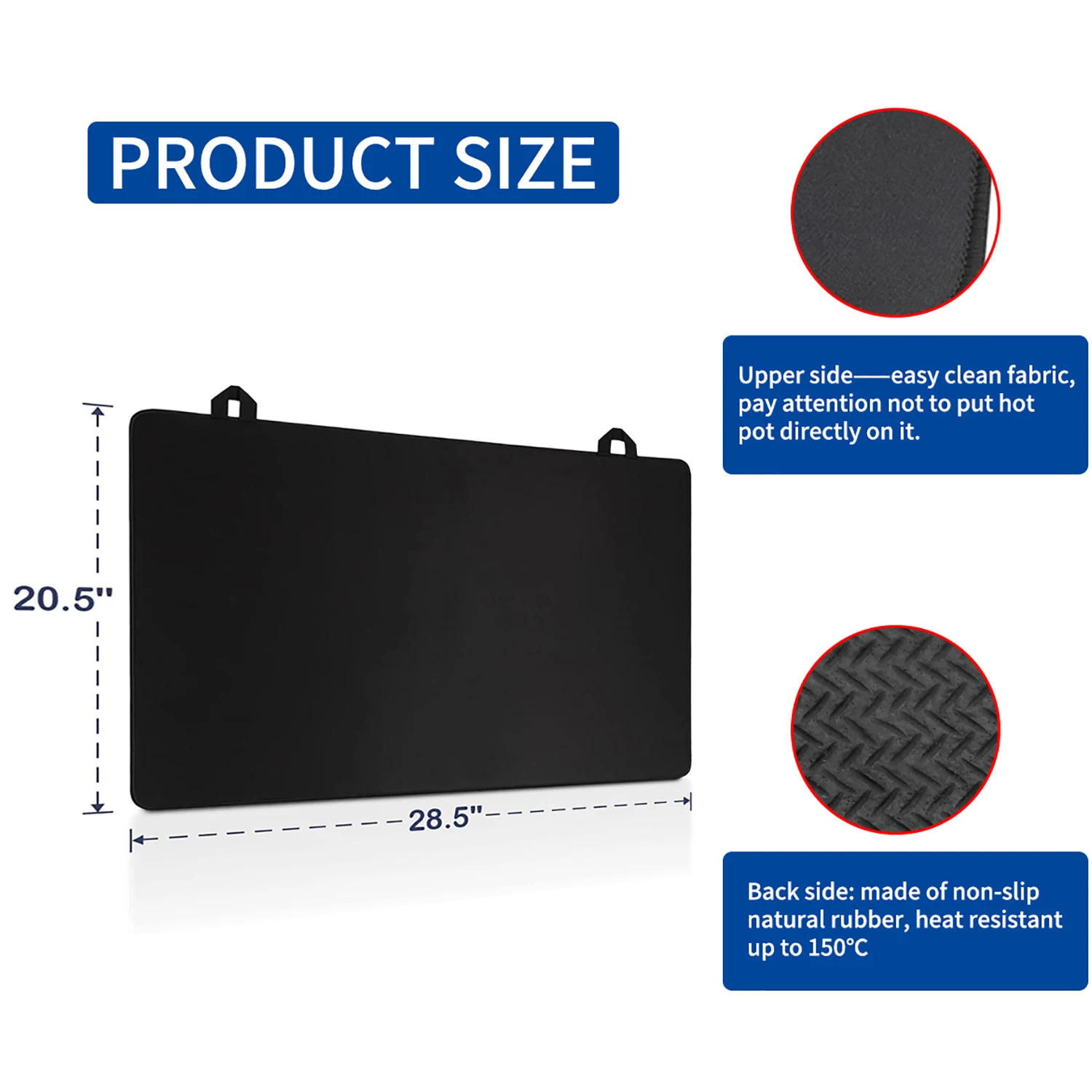 Amazon hot 2-layer nonslip heat resistant electric stove top covers with silicone stove counter gap cover