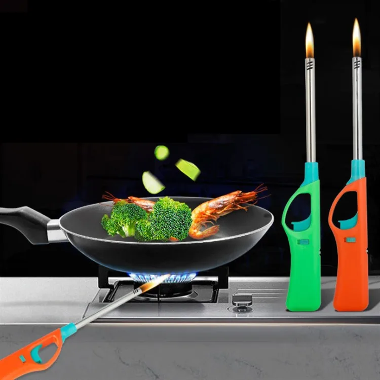 Логотип многоразового многоцелевой для кухни камин сигнальная лампочка BBQ Печь Пластиковые лампы в форме свечи зажигалки Бутановая