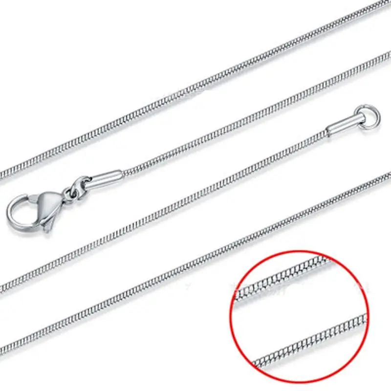 Wholesale Necklace Stamped 925 Chain 16 18 20 22 24 26 28 30 Inch Snake Silver