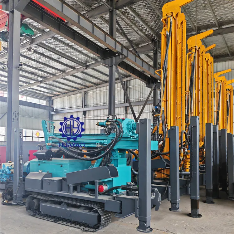 HUAYAO good price water well drill rig 260m water drilling machine and compressor for sale