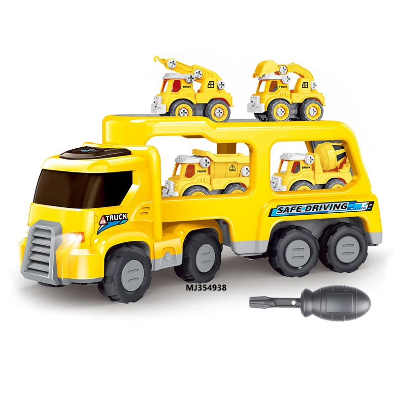 Electric double layer friction toy vehicle inertia Engineering truck with light sound