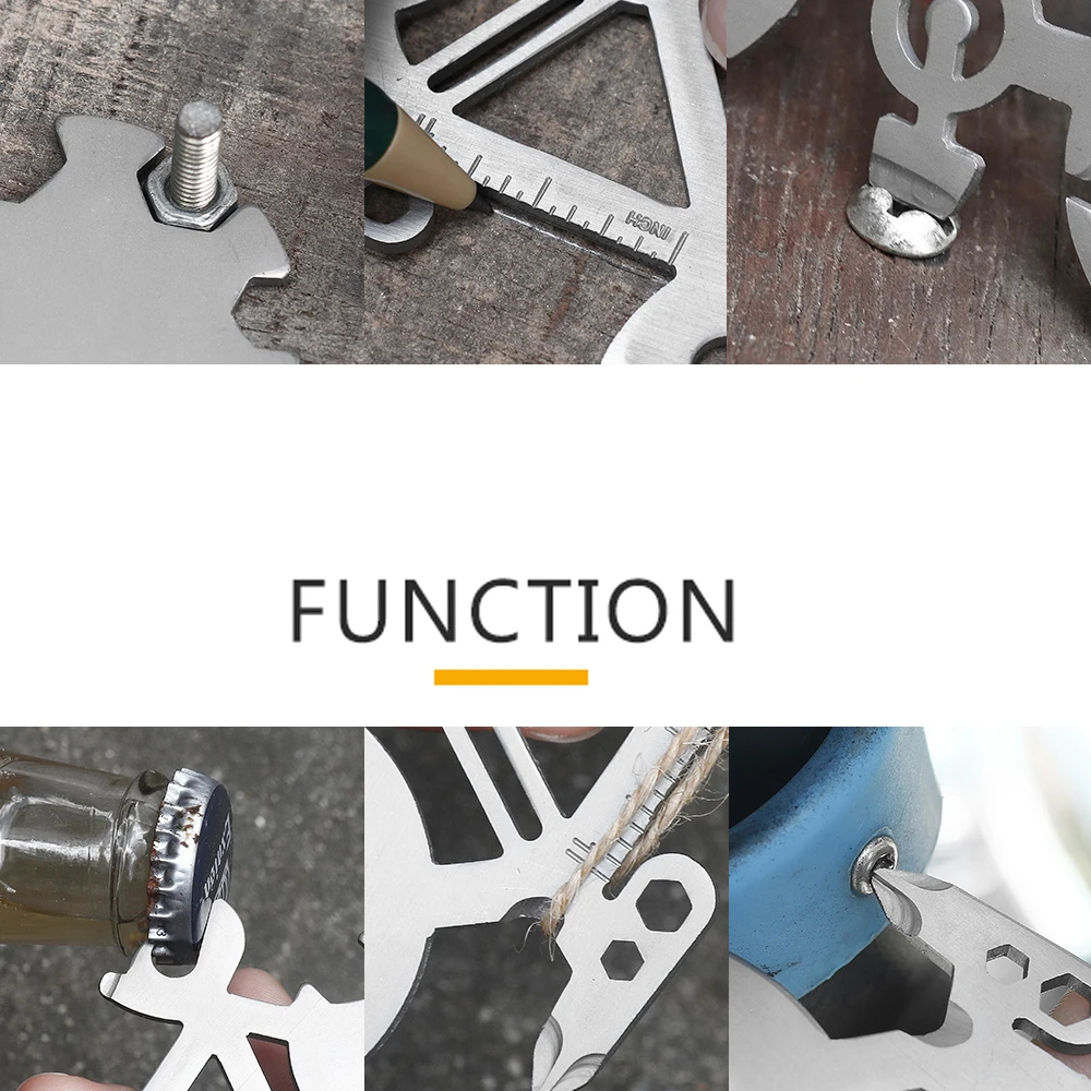 New Multi-purpose Bike EDC Tool Card Outdoor Camping Mini Pocket Tool Gift Customization