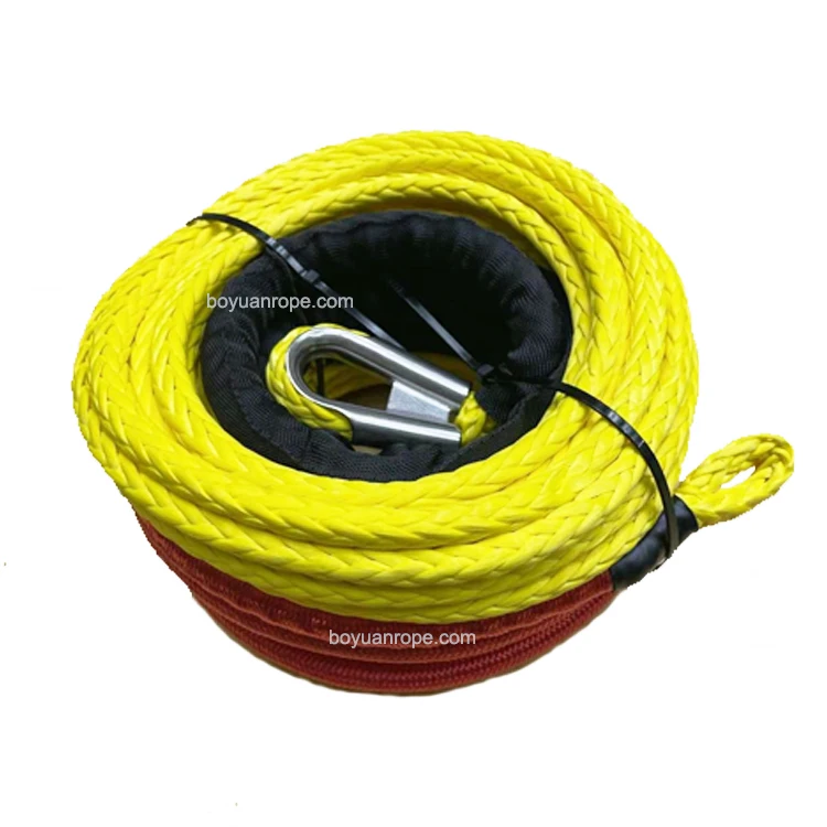 High Strength 15MM 20MM 30MM UHMWPE 12 Strand Winch Rope For Towing