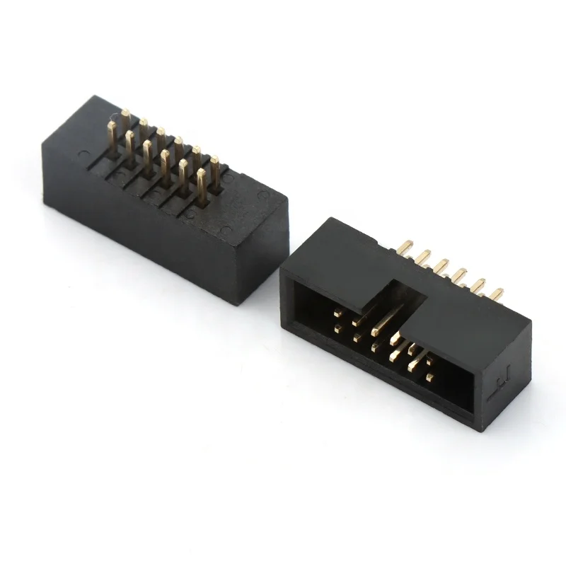 male female shrouded 1.27mm pitch 2x6 pins 12pins dc3 box pin header 1.27 pin header