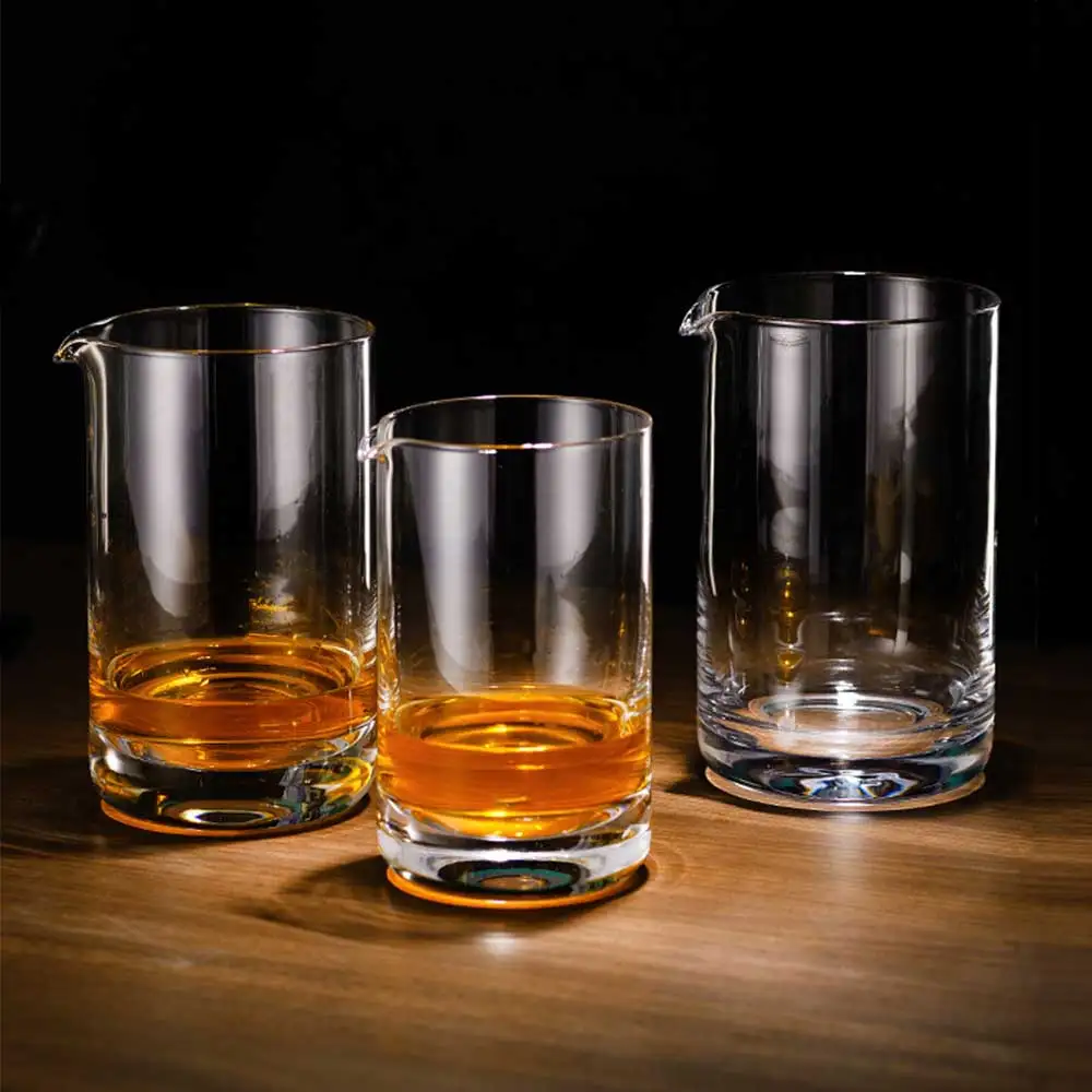 Lead-free Bar Bartender Martini Shaker Stirring Transparent Crystal Drinking Glasses Cup Thick Bottom Mixing Glass Cocktail