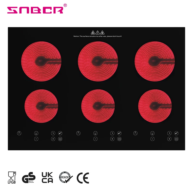 Customized Logo 9000W 6 Cookers Multipurpose Induction Infrared Cooker Electric Ceramic Infrared Cooker