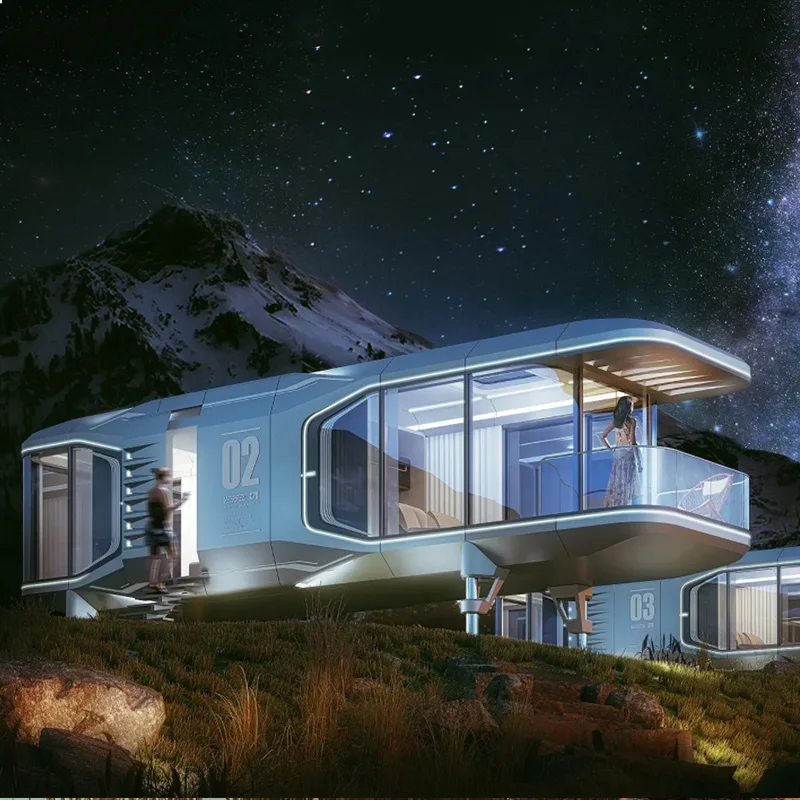 Modern Movable Camping Cabin Villa  Luxury Prefabricated Capsule House Hotel Sleeping Pod supplier