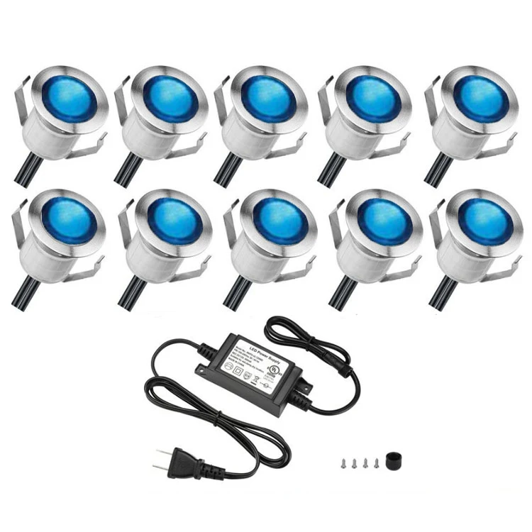 10 шт. IP67 Светодиодные палубные светильники 12 в низкое напряжение для сада двора ступенек лестницы патио напольные декоративные 0 6 Вт