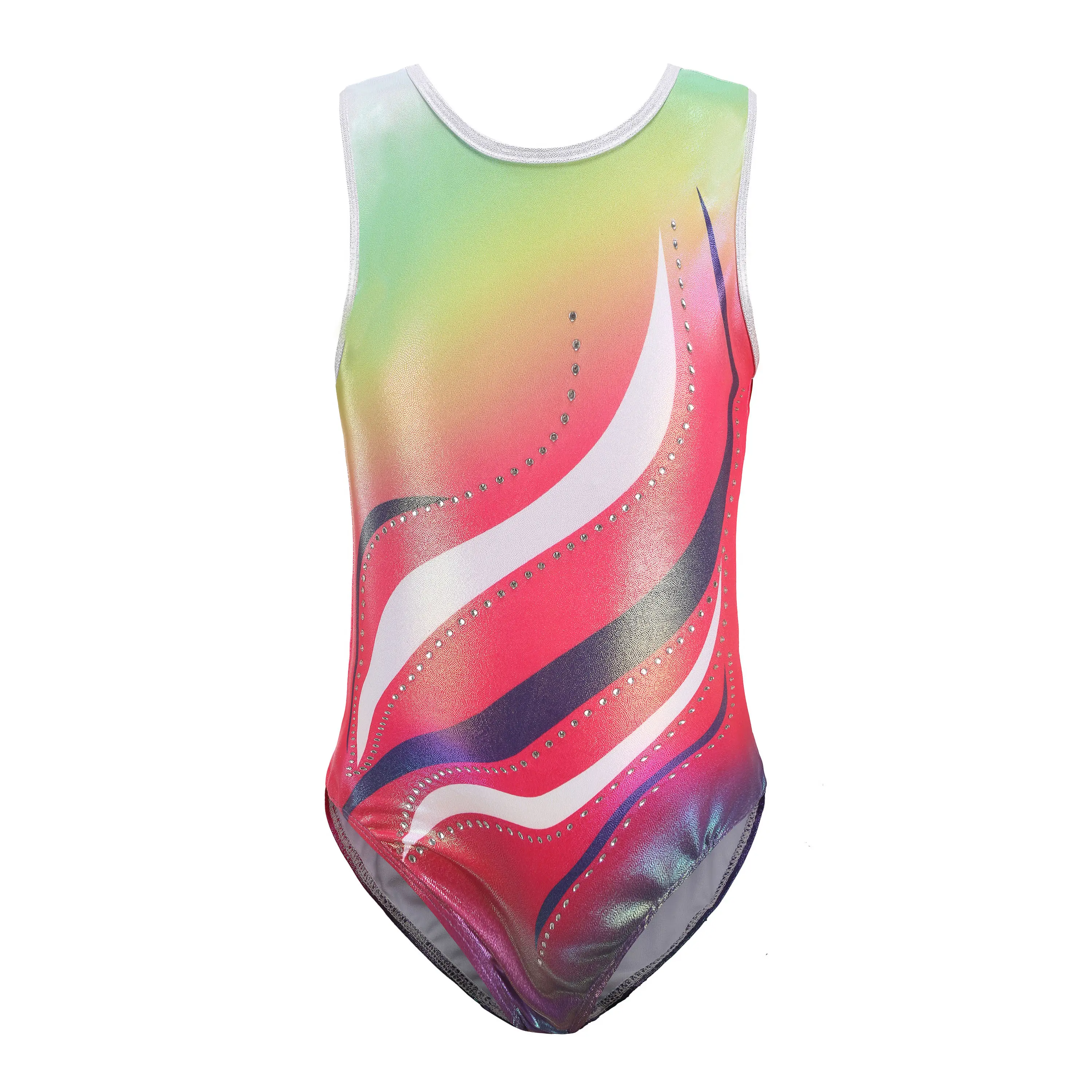 Fashion Unique Design High Quality Cheap Kids Girls Children Tank Training Rhythmic Gymnastics Leotards for sale